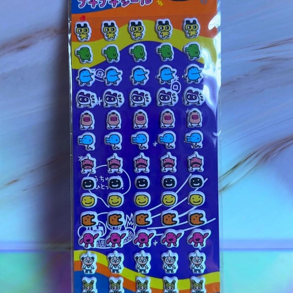 Bandai Tamagotchi Puchi Puchi Mini Puffy Sticker Sheet NEW